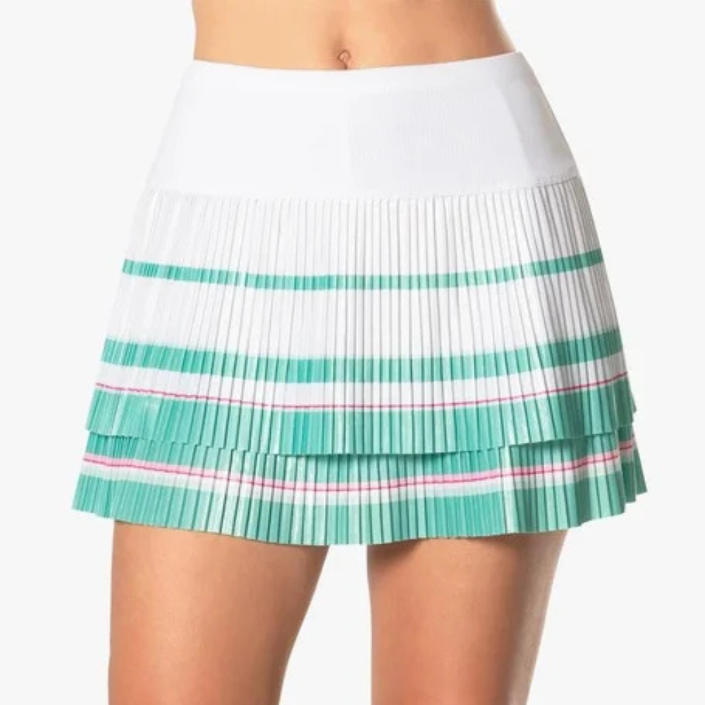 Lucky in Love Long Deco Stripe Pleated Skirt (1)