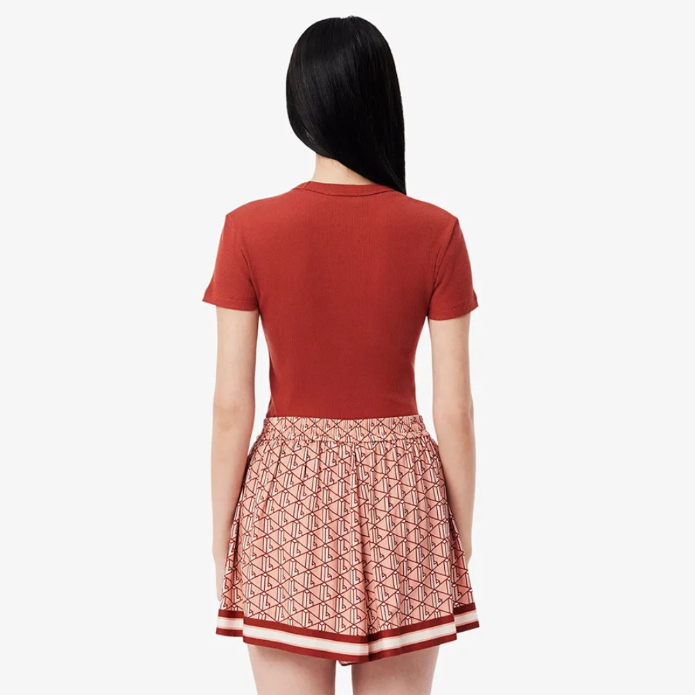 Lacoste Women's Slim Fit Ribbed Cotton Tshirt TF5538 51 AFS (4)